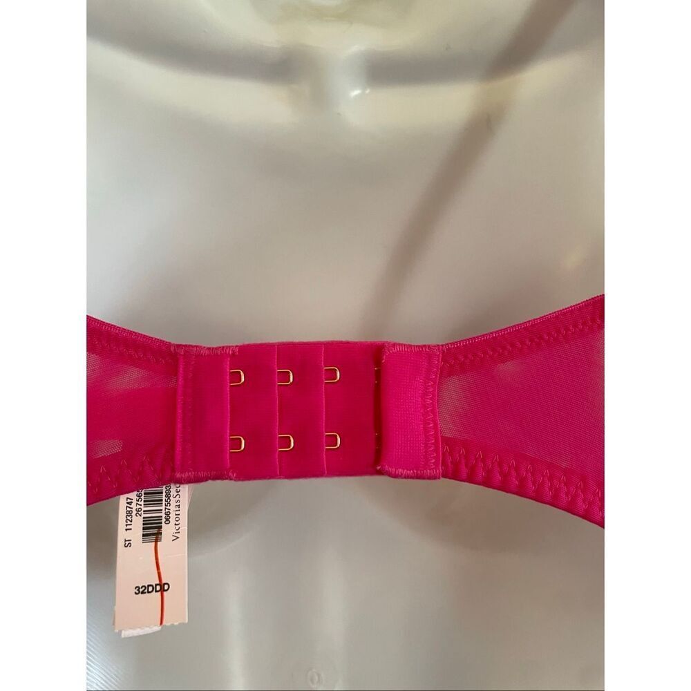 Victorias Secret 32DDD Dream Angles Lined Bra Bralette Hot Pink NWT - Picture 5 of 6